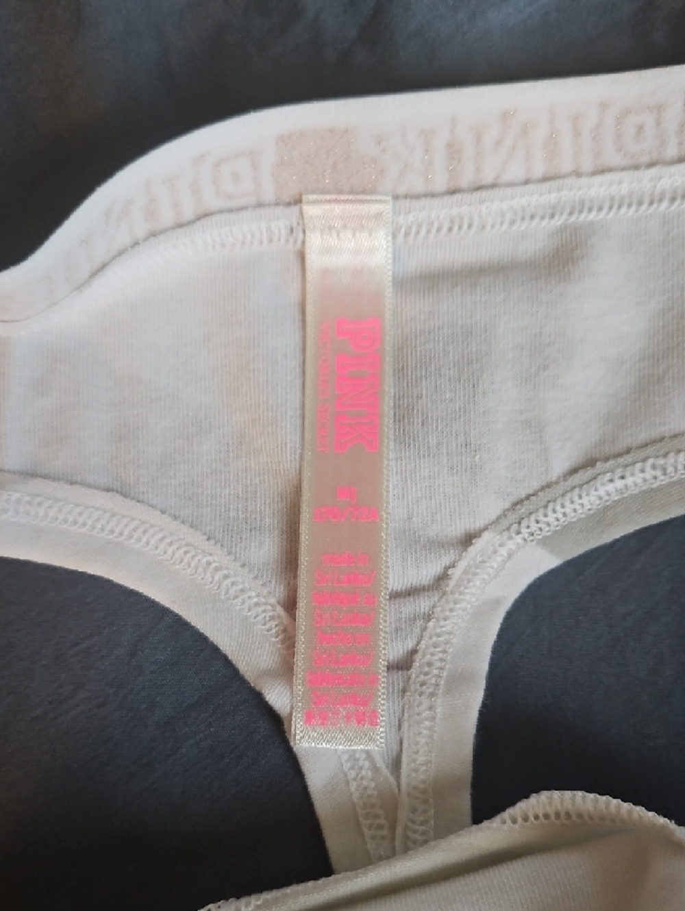 PINK Victoria's Secret White CAMO Thong - Picture 2 of 4
